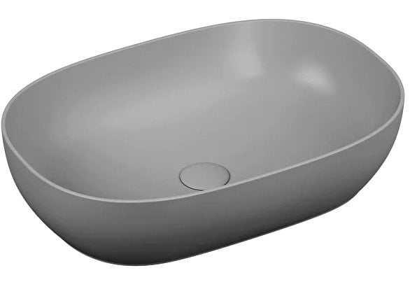 Vitra Outline 5995b476-0016 Tezgahüstü Lavabo 60 Cm Mat Taş Gri